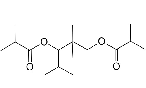 Structure formula for 2,2,4-Trimethyl-1,3-pentanediol diisobutyrate