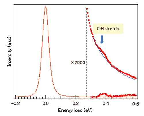 銅フタロシアニン薄膜から測定された振動スペクトル
