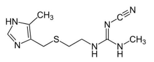 Chemical structure of cimetidine