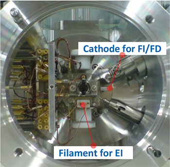 EI/FI/FD combination ion source