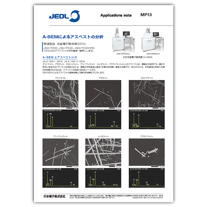 A-SEMによるアスベスト分析