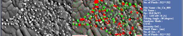 図4 銀、銅のオージェ像(鉛フリーハンダ) Sn・Ag・Cu・Bi系