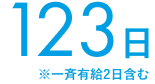 123日 ※一斉有給1日含む