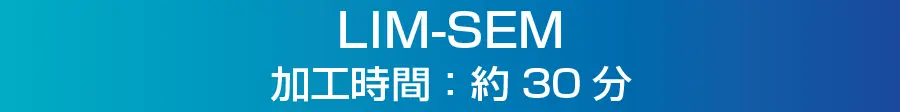 LIM-SEM 加工時間：約30分