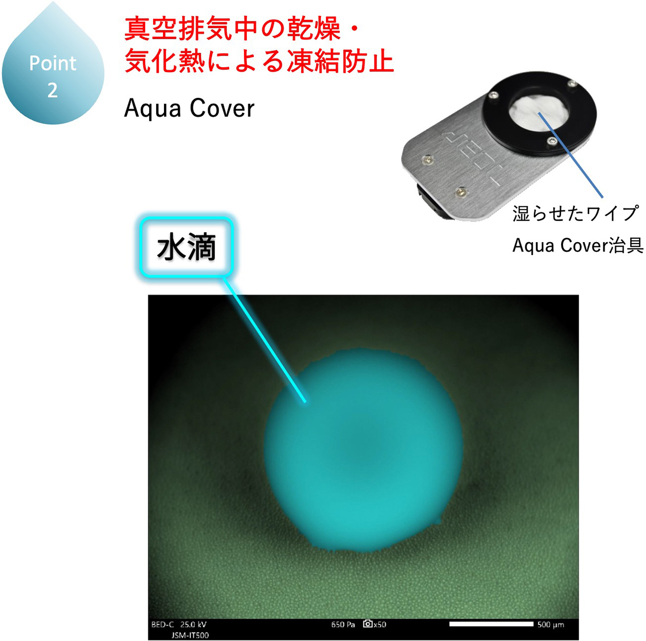 Point 2 真空排気中の乾燥・気化熱による凍結防止