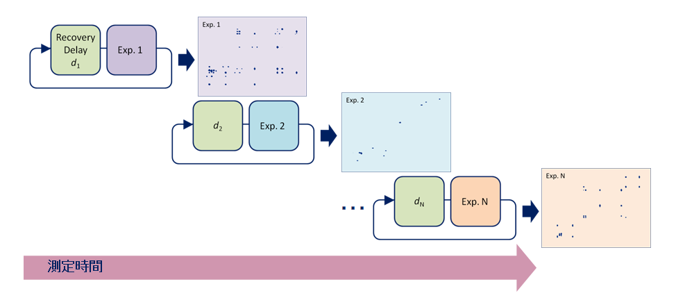 図1:一般的な二次元NMR測定 模式図