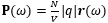 P(ω)=N/V |q|r(ω)